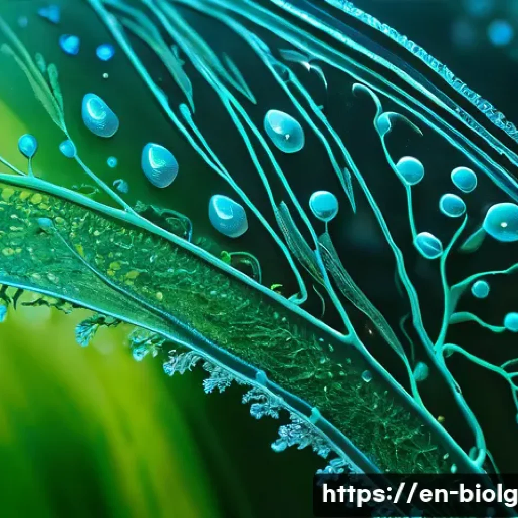 해조류의 생분해성 특성 평가 방법 - **Microbial Magic: Seaweed Bioplastic Transformation**
A macro photograph, highly detailed and v...