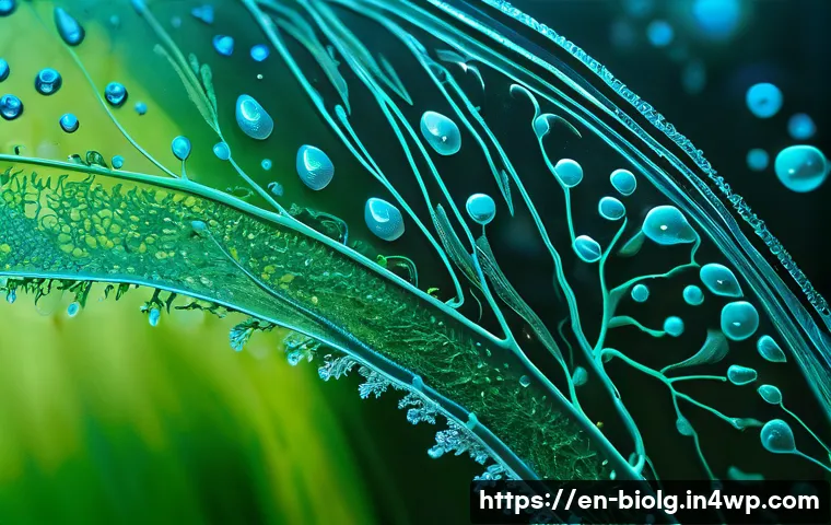 해조류의 생분해성 특성 평가 방법 - **Microbial Magic: Seaweed Bioplastic Transformation**
A macro photograph, highly detailed and v...
