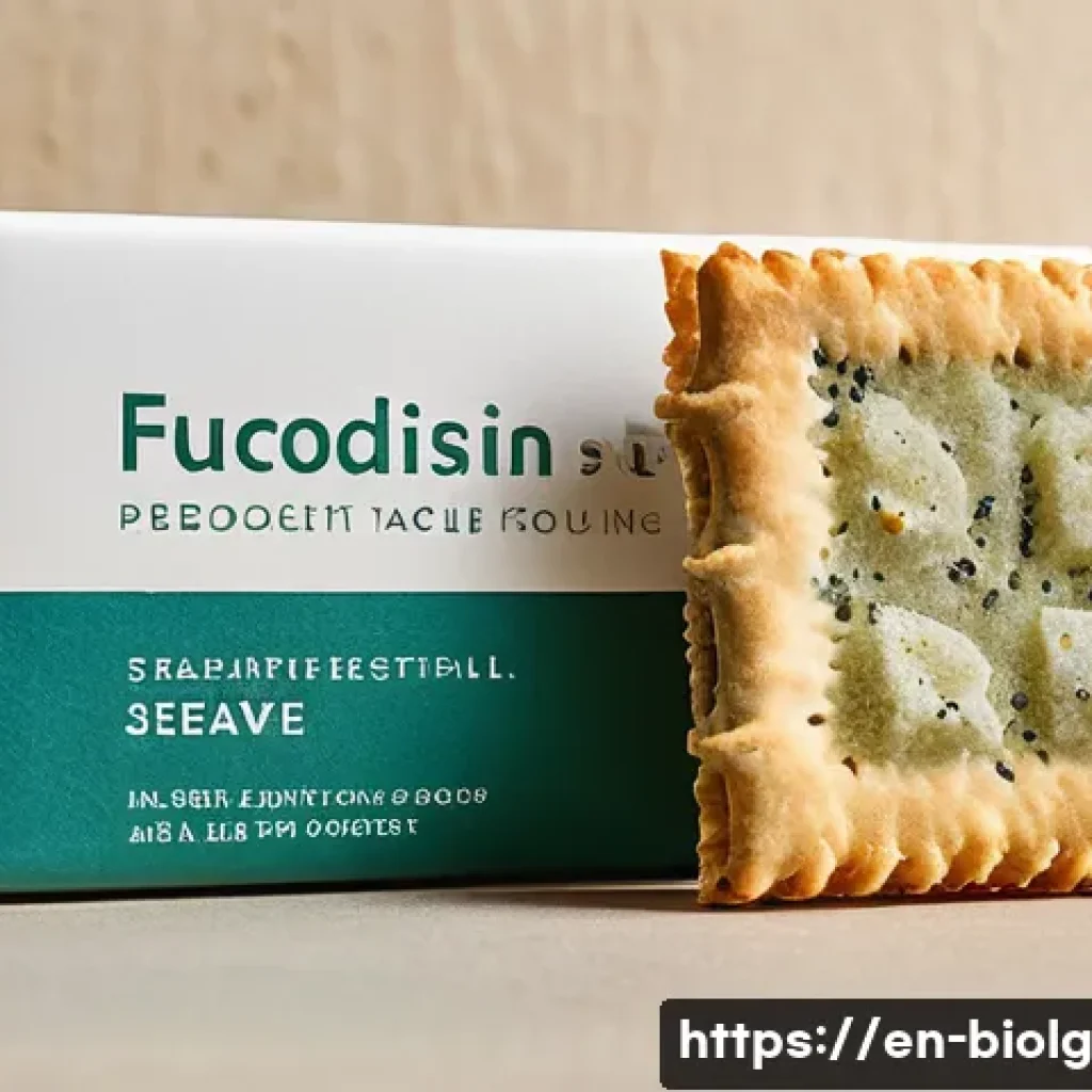해조류를 이용한 기능성 식품 개발 - A cozy, high‑end product pack shot of a single‑serve crisp cracker SKU called “SeaSalt Gut Cracker” ...